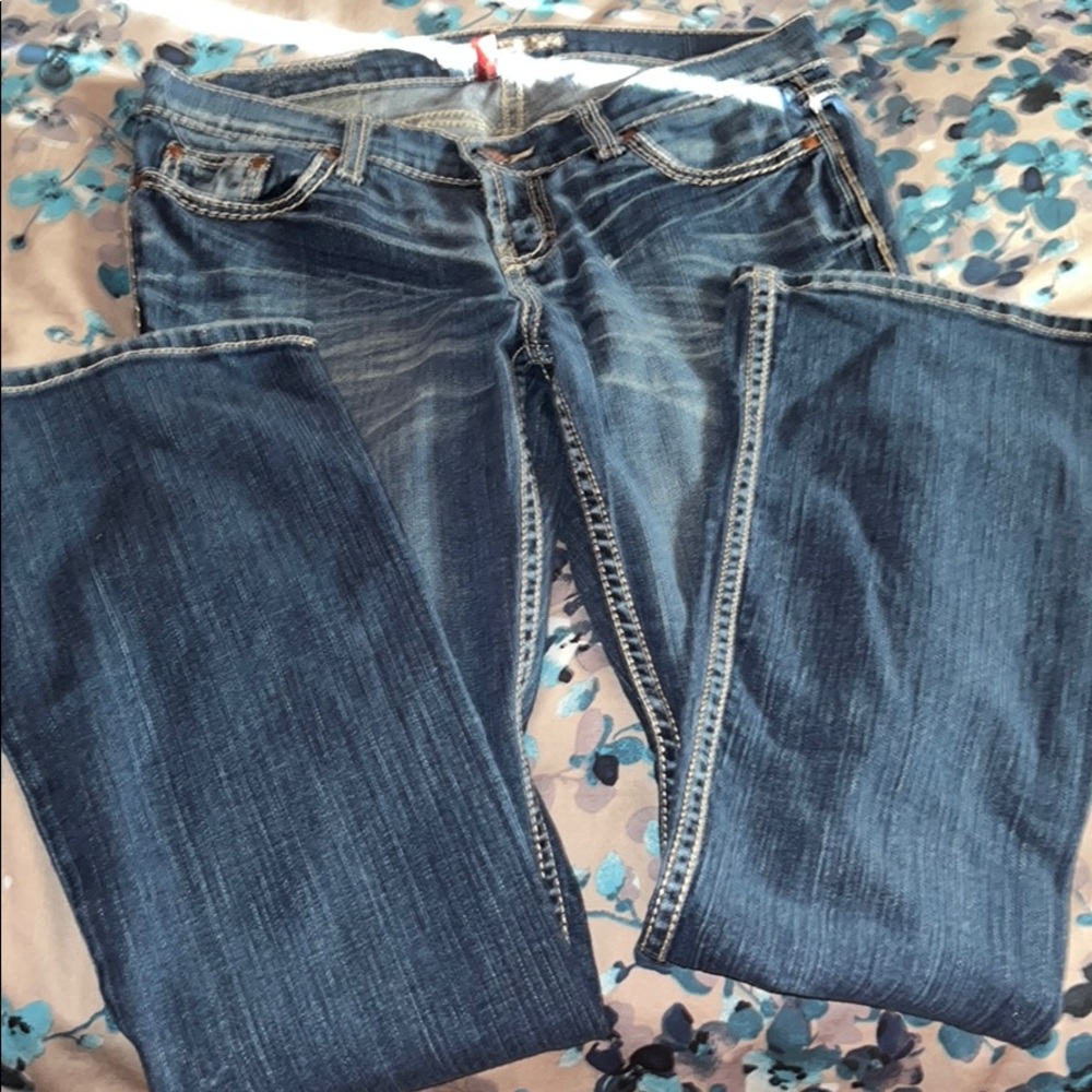 BKE dark wash stretch bootcut jeans